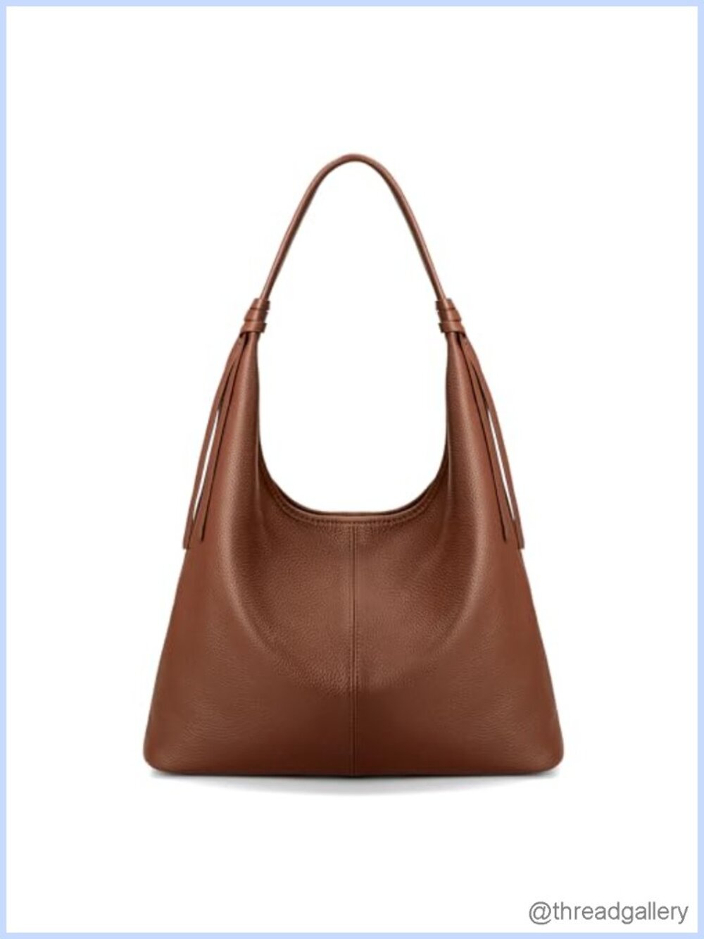 Genuine Leather Slouchy Hobo Bag Casual Tassel Magnetic Closure